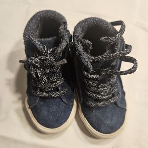 Zara High top dark blue suede size 20- 4k